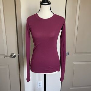 La made thermal long sleeve t shirt magenta